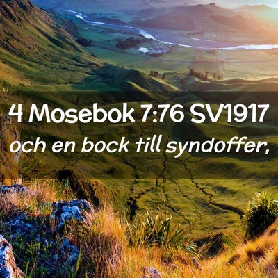 Picture 02 - 4 Mosebok 7:76 SV1917 - och en bock till - Bible Verse Picture