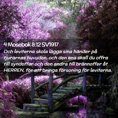 Picture 02 - 4 Mosebok 8:12 SV1917 - Och leviterna skola lägga sina händer på - Bible Verse Picture