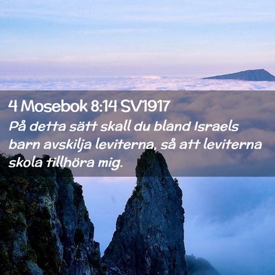 Picture 02 - 4 Mosebok 8:14 SV1917 - På detta sätt skall du bland Israels barn - Bible Verse Picture