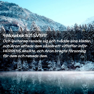 Picture 02 - 4 Mosebok 8:21 SV1917 - Och leviterna renade sig och tvådde sina - Bible Verse Picture