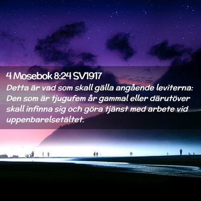 Picture 02 - 4 Mosebok 8:24 SV1917 - Detta är vad som skall gälla angående - Bible Verse Picture