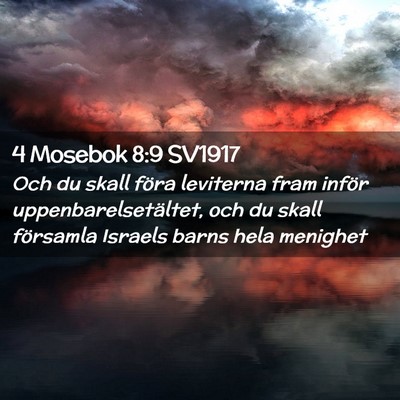 Picture 02 - 4 Mosebok 8:9 SV1917 - Och du skall föra leviterna fram inför - Bible Verse Picture