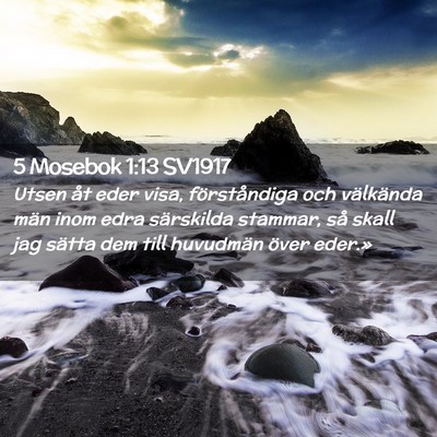 Picture 02 - 5 Mosebok 1:13 SV1917 - Utsen åt eder visa, förståndiga och välkända - Bible Verse Picture