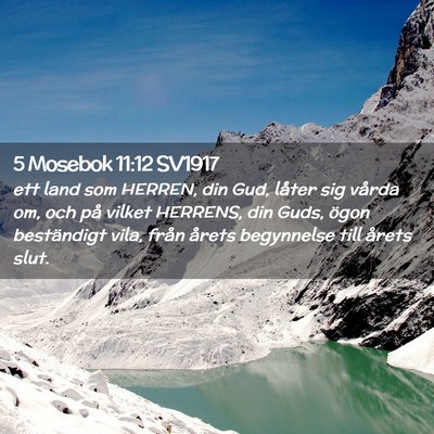 Picture 02 - 5 Mosebok 11:12 SV1917 - ett land som HERREN, din Gud, låter sig vårda - Bible Verse Picture