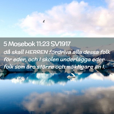 Picture 02 - 5 Mosebok 11:23 SV1917 - då skall HERREN fördriva alla dessa folk för - Bible Verse Picture