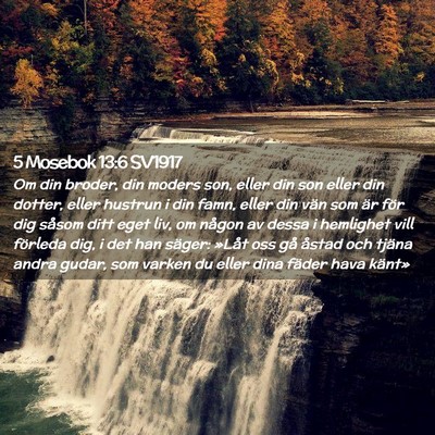 Picture 02 - 5 Mosebok 13:6 SV1917 - Om din broder, din moders son, eller din son - Bible Verse Picture