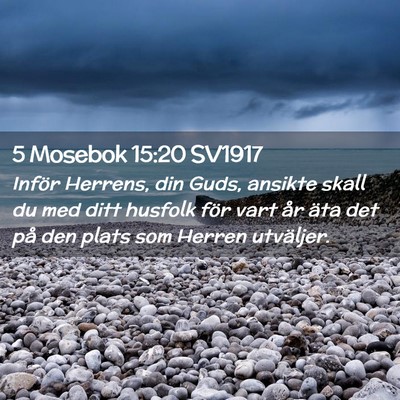 Picture 02 - 5 Mosebok 15:20 SV1917 - Inför Herrens, din Guds, ansikte skall du med - Bible Verse Picture