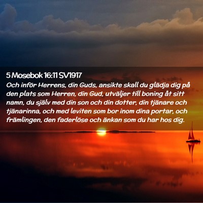 Picture 02 - 5 Mosebok 16:11 SV1917 - Och inför Herrens, din Guds, ansikte skall du - Bible Verse Picture
