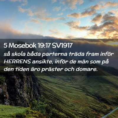 Picture 02 - 5 Mosebok 19:17 SV1917 - så skola båda parterna träda fram inför - Bible Verse Picture