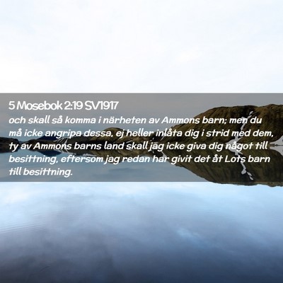 Picture 02 - 5 Mosebok 2:19 SV1917 - och skall så komma i närheten av Ammons barn; - Bible Verse Picture
