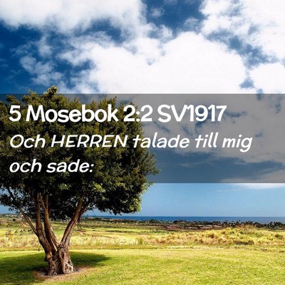 Picture 02 - 5 Mosebok 2:2 SV1917 - Och HERREN talade till mig och - Bible Verse Picture