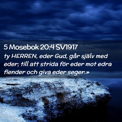 Picture 02 - 5 Mosebok 20:4 SV1917 - ty HERREN, eder Gud, går själv med eder; till - Bible Verse Picture