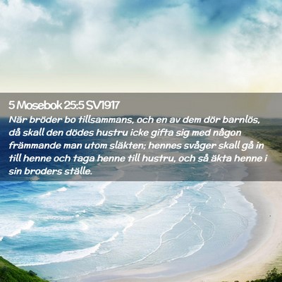 Picture 02 - 5 Mosebok 25:5 SV1917 - När bröder bo tillsammans, och en av dem dör - Bible Verse Picture