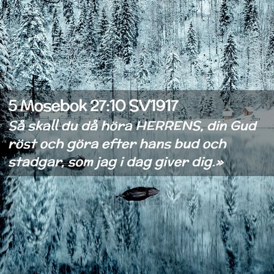 Picture 02 - 5 Mosebok 27:10 SV1917 - Så skall du då höra HERRENS, din Gud röst och - Bible Verse Picture
