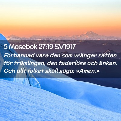 Picture 02 - 5 Mosebok 27:19 SV1917 - Förbannad vare den som vränger rätten för - Bible Verse Picture