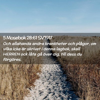 Picture 02 - 5 Mosebok 28:61 SV1917 - Och allahanda andra krankheter och plågor, om - Bible Verse Picture