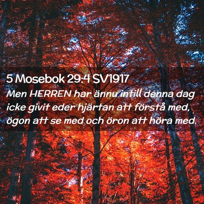 Picture 02 - 5 Mosebok 29:4 SV1917 - Men HERREN har ännu intill denna dag icke givit - Bible Verse Picture