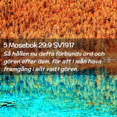 Picture 02 - 5 Mosebok 29:9 SV1917 - Så hållen nu detta förbunds ord och gören - Bible Verse Picture