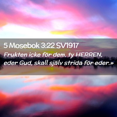 Picture 02 - 5 Mosebok 3:22 SV1917 - Frukten icke för dem, ty HERREN, eder Gud, skall - Bible Verse Picture