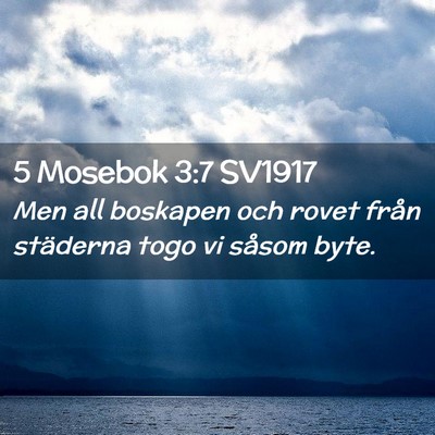 Picture 02 - 5 Mosebok 3:7 SV1917 - Men all boskapen och rovet från städerna togo - Bible Verse Picture