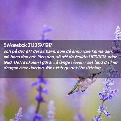 Picture 02 - 5 Mosebok 31:13 SV1917 - och på det att deras barn, som då ännu icke - Bible Verse Picture