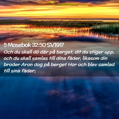 Picture 02 - 5 Mosebok 32:50 SV1917 - Och du skall dö där på berget, dit du stiger - Bible Verse Picture