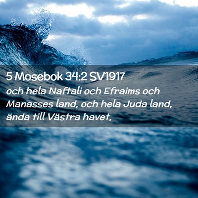 Picture 02 - 5 Mosebok 34:2 SV1917 - och hela Naftali och Efraims och Manasses land, - Bible Verse Picture