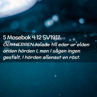 Picture 02 - 5 Mosebok 4:12 SV1917 - Och HERREN talade till eder ur elden orden - Bible Verse Picture