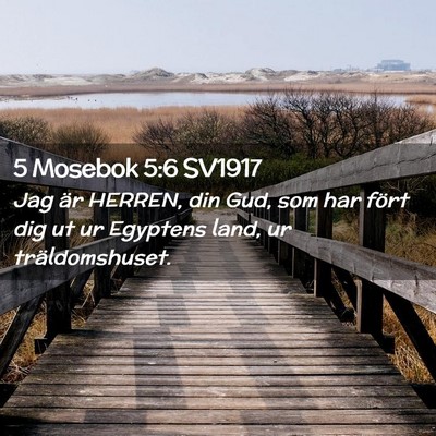 Picture 02 - 5 Mosebok 5:6 SV1917 - Jag är HERREN, din Gud, som har fört dig ut ur - Bible Verse Picture