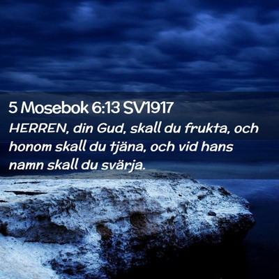 Picture 02 - 5 Mosebok 6:13 SV1917 - HERREN, din Gud, skall du frukta, och honom skall - Bible Verse Picture