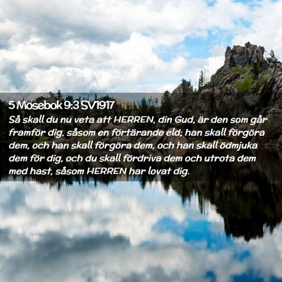 Picture 02 - 5 Mosebok 9:3 SV1917 - Så skall du nu veta att HERREN, din Gud, är den - Bible Verse Picture