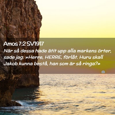 Picture 02 - Amos 7:2 SV1917 - När så dessa hade ätit upp alla markens - Bible Verse Picture