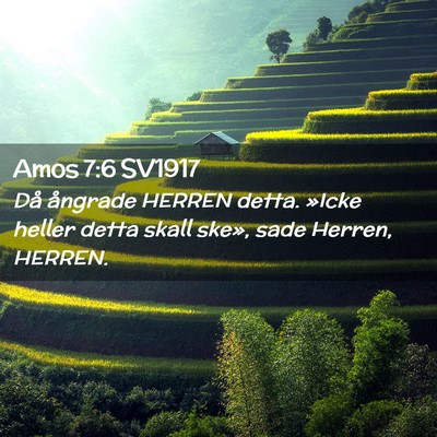 Picture 02 - Amos 7:6 SV1917 - Då ångrade HERREN detta. »Icke heller detta - Bible Verse Picture