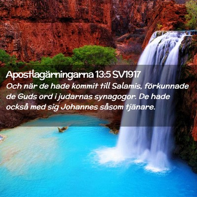 Picture 02 - Apostlagärningarna 13:5 SV1917 - Och när de hade kommit till Salamis, förkunnade - Bible Verse Picture