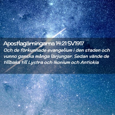 Picture 02 - Apostlagärningarna 14:21 SV1917 - Och de förkunnade evangelium i den staden och - Bible Verse Picture