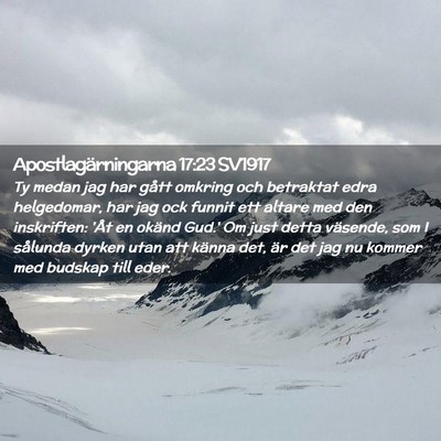 Picture 02 - Apostlagärningarna 17:23 SV1917 - Ty medan jag har gått omkring och betraktat edra - Bible Verse Picture