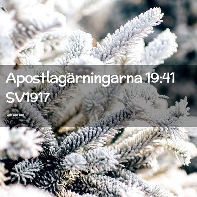 Picture 02 - Apostlagärningarna 19:41 SV1917 -  - Bible Verse Picture