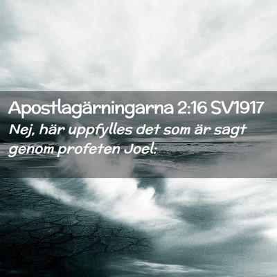 Picture 02 - Apostlagärningarna 2:16 SV1917 - Nej, här uppfylles det som är sagt genom - Bible Verse Picture