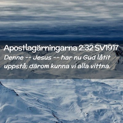 Picture 02 - Apostlagärningarna 2:32 SV1917 - Denne -- Jesus -- har nu Gud låtit uppstå; - Bible Verse Picture
