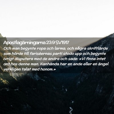 Picture 02 - Apostlagärningarna 23:9 SV1917 - Och man begynte ropa och larma; och några - Bible Verse Picture