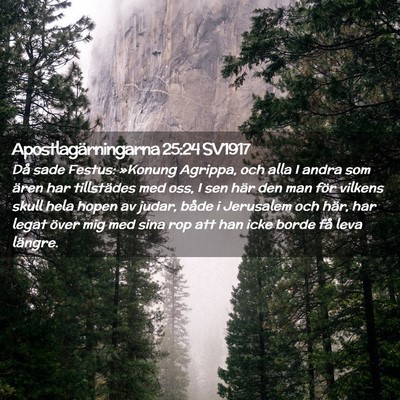 Picture 02 - Apostlagärningarna 25:24 SV1917 - Då sade Festus: »Konung Agrippa, och alla I - Bible Verse Picture