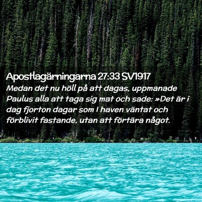 Picture 02 - Apostlagärningarna 27:33 SV1917 - Medan det nu höll på att dagas, uppmanade - Bible Verse Picture