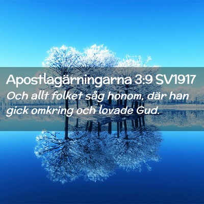 Picture 02 - Apostlagärningarna 3:9 SV1917 - Och allt folket såg honom, där han gick omkring - Bible Verse Picture