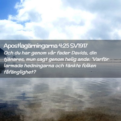 Picture 02 - Apostlagärningarna 4:25 SV1917 - Och du har genom vår fader Davids, din - Bible Verse Picture