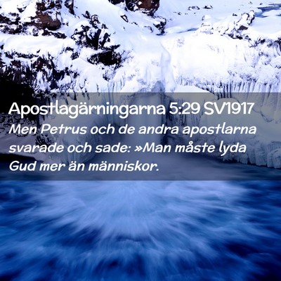 Picture 02 - Apostlagärningarna 5:29 SV1917 - Men Petrus och de andra apostlarna svarade och - Bible Verse Picture