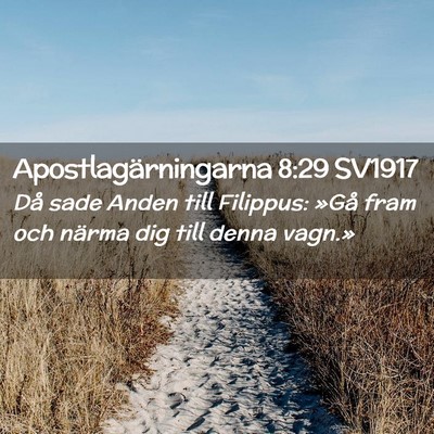 Picture 02 - Apostlagärningarna 8:29 SV1917 - Då sade Anden till Filippus: »Gå fram och - Bible Verse Picture