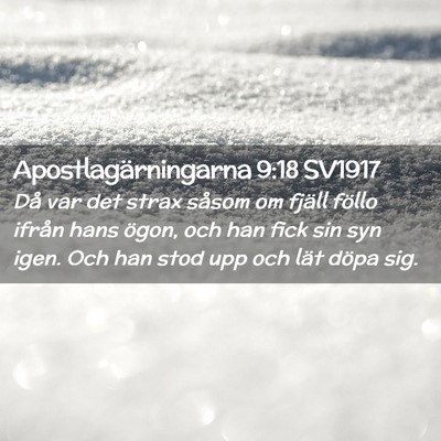Picture 02 - Apostlagärningarna 9:18 SV1917 - Då var det strax såsom om fjäll föllo ifrån - Bible Verse Picture