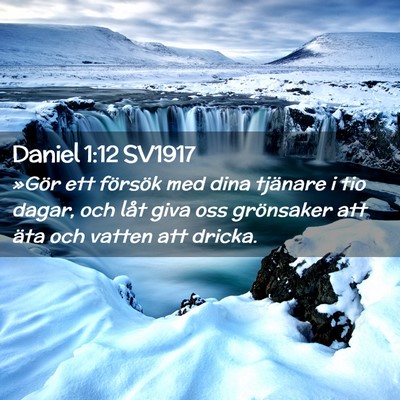 Picture 02 - Daniel 1:12 SV1917 - »Gör ett försök med dina tjänare i tio - Bible Verse Picture