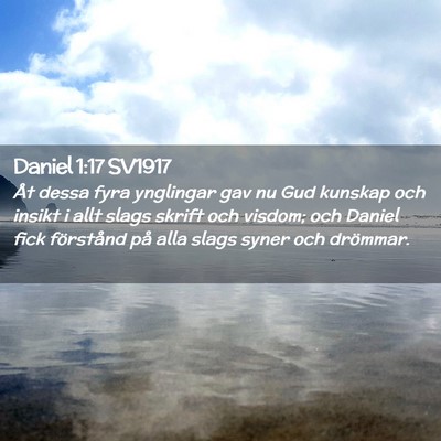 Picture 02 - Daniel 1:17 SV1917 - Åt dessa fyra ynglingar gav nu Gud kunskap och - Bible Verse Picture
