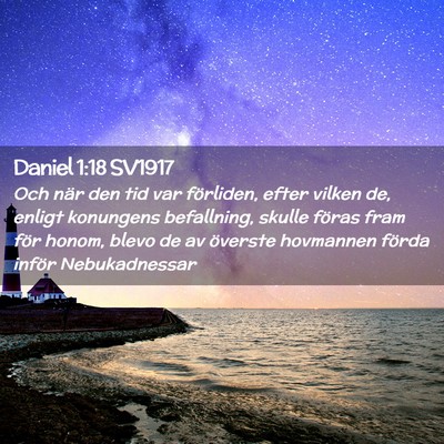 Picture 02 - Daniel 1:18 SV1917 - Och när den tid var förliden, efter vilken de, - Bible Verse Picture
